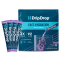 DripDrop Grape Electrolyte Powder, 8 oz sticks, 32 count - LQRC