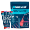 DripDrop Juicy Variety Pack Electrolyte Powder, 8 oz sticks, 16 count - BD3P