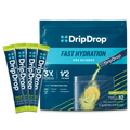 DripDrop Lemon Lime Electrolyte Powder, 8 oz sticks, 32 count - G3YK