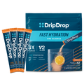DripDrop Orange Electrolyte Powder, 8 oz sticks, 32 count - ZOFK