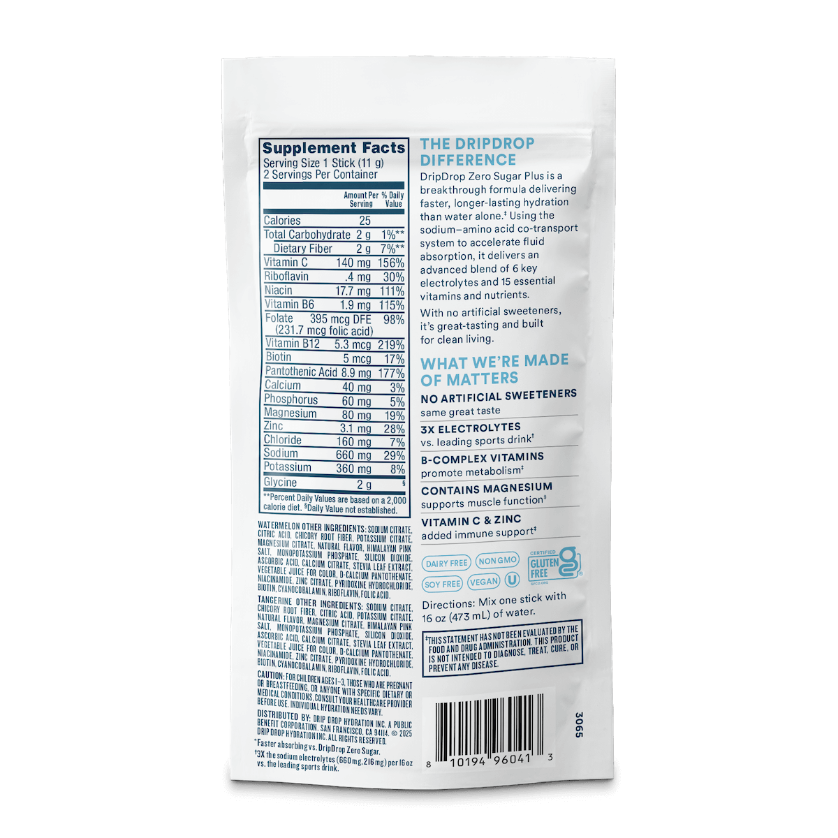 DripDrop Zero Sugar Plus 2-Stick Sample Pack - 2JZW