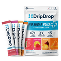 DripDrop Zero Sugar Plus, Watermelon, Tangerine, Tropical Punch, Raspberry Lemonade, 16 oz sticks, 8 count - T3IK