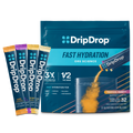 DripDrop Tropical Variety Pack Electrolyte Powder, 8 oz sticks, 32 count - JDML