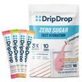 DripDrop Zero Sugar Classic Variety Pack Electrolyte Powder, 8 oz sticks, 16 count - Q4NV