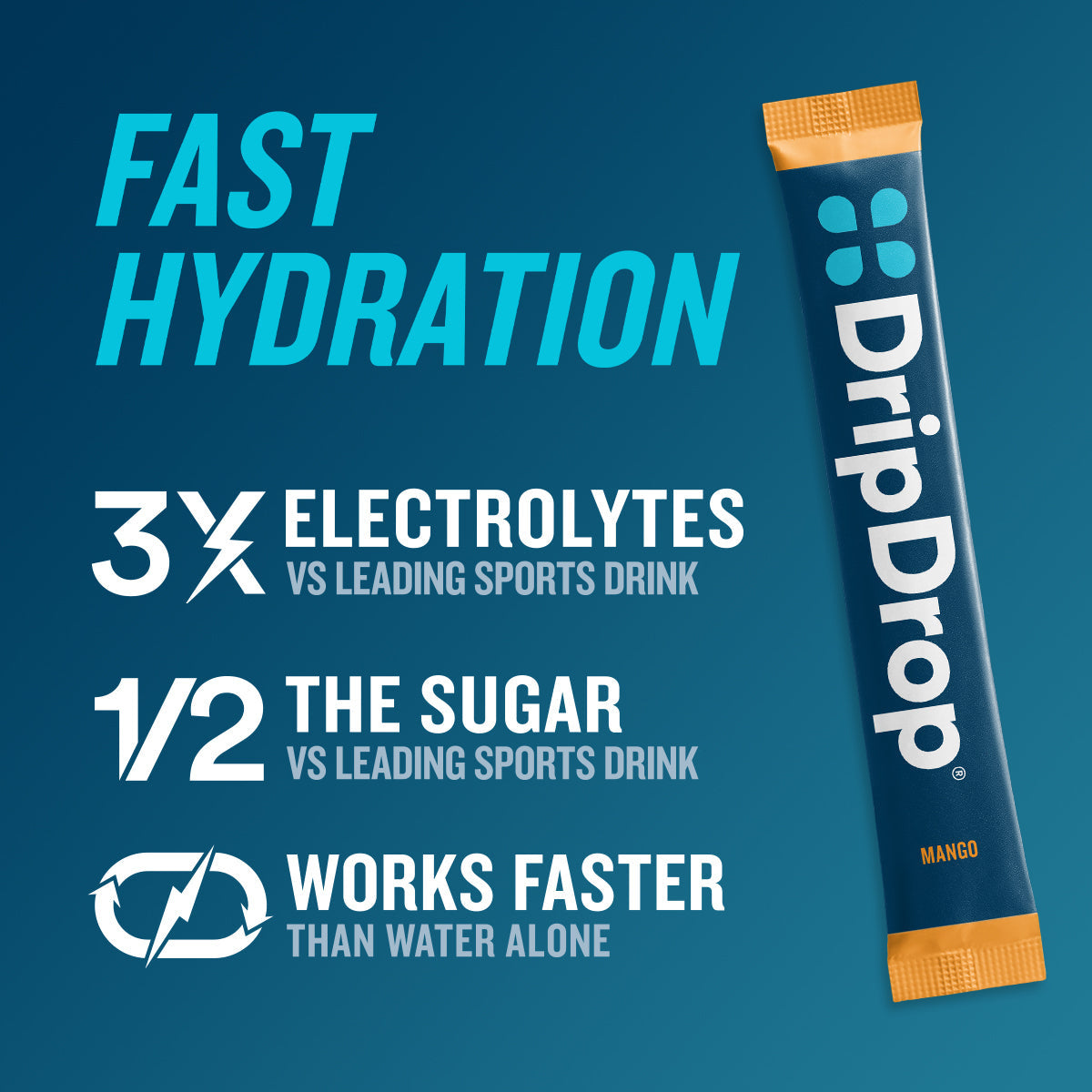 DripDrop Tropical Variety Pack Electrolyte Powder, 8 oz sticks, 32 count - JDML