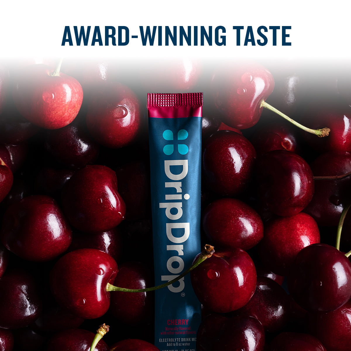 DripDrop Cherry Electrolyte Powder, 8 oz sticks, 32 count - 756S